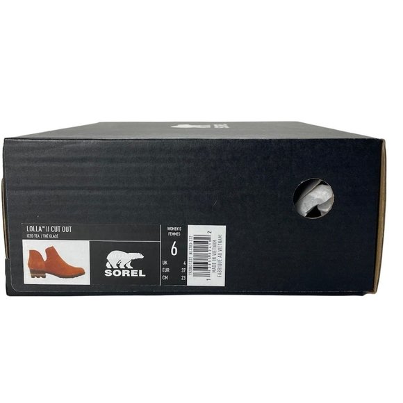 SOREL Women Bootie Lolla Lug  Suede Ankle Boot brown Size 6 - Picture 6 of 7